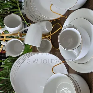 Elegant 24-Piece Dinnerware Set With Gold Trim