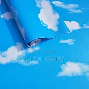 Easy to Peel Sky Blues Adhesive Wallpapers