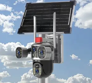 Triple Lens Quality Surveillance Camera Solar Powered 4g Wifi Enabled