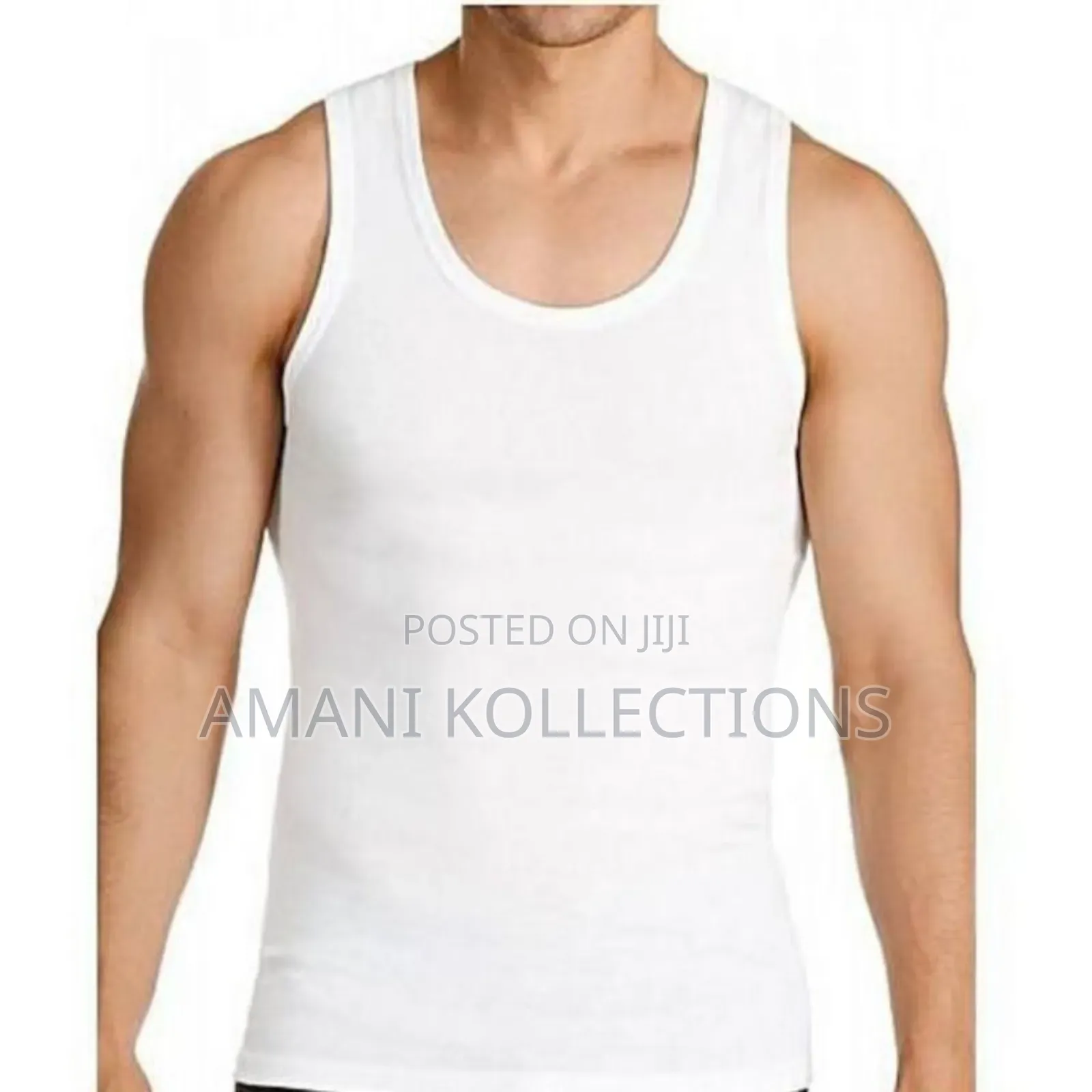 Men Vest (Medium Size) - White 3 Pieces