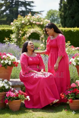 Stylish Off Shoulder Hot Pink Dress
