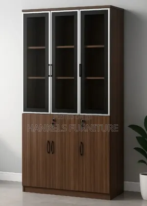 Executive 3 Door Wooden Cabinet – Modern Office Storage Solution