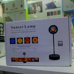 Rotating Sunset Lamp Usb Mood Light for Home Decor