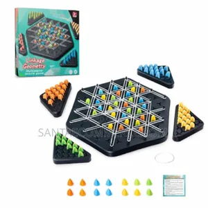 Linkage Geometry Strategy Board Game – Multiplayer Elastic Puzzle Set