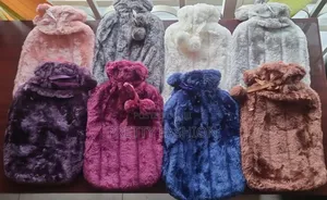 Fluffy Fabric Covered Hot Water Bottle 2l