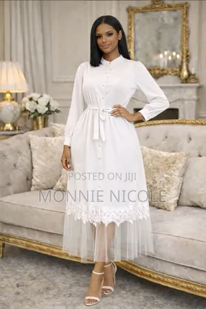 Stylish White Shirt Long Dress