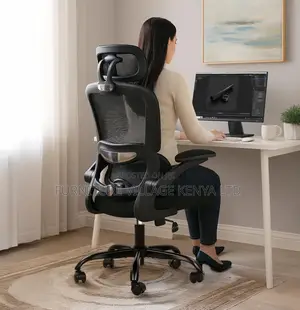 High Back Computer Chair With Adjustable Seat, Lumbar Support