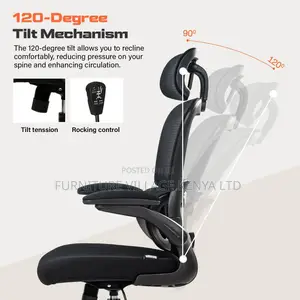 High Back Computer Chair With Adjustable Seat, Lumbar Support