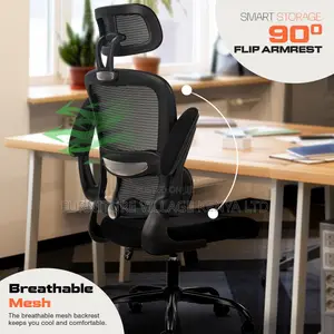 High Back Computer Chair With Adjustable Seat, Lumbar Support