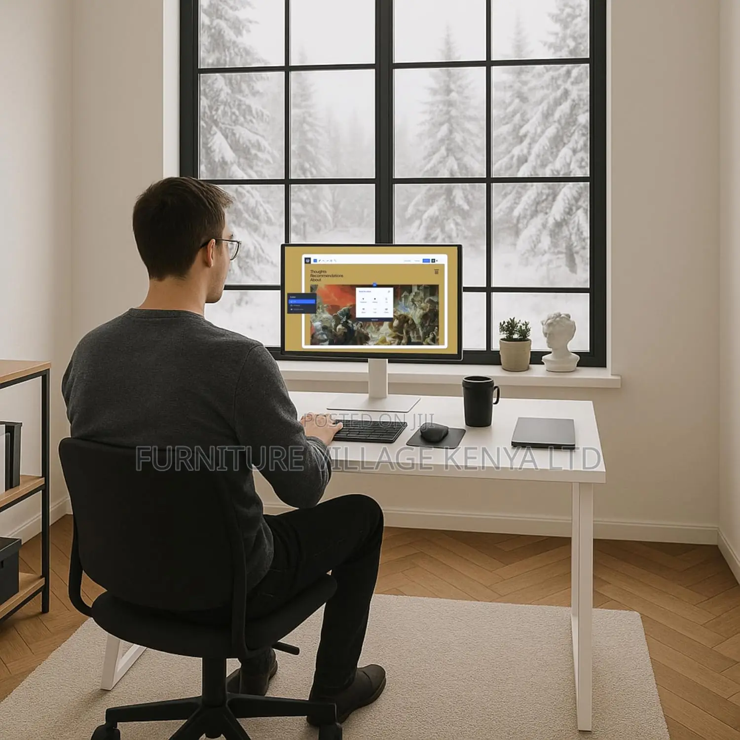 Sturdy Gaming Table (120 Cm - White)
