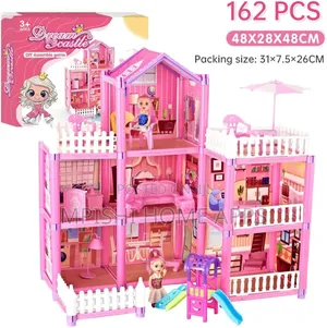 162pcs Doll House With Furniture