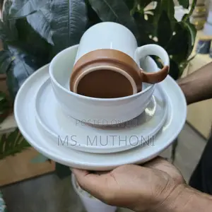 *16pcs Cream Brown Dinner Set*