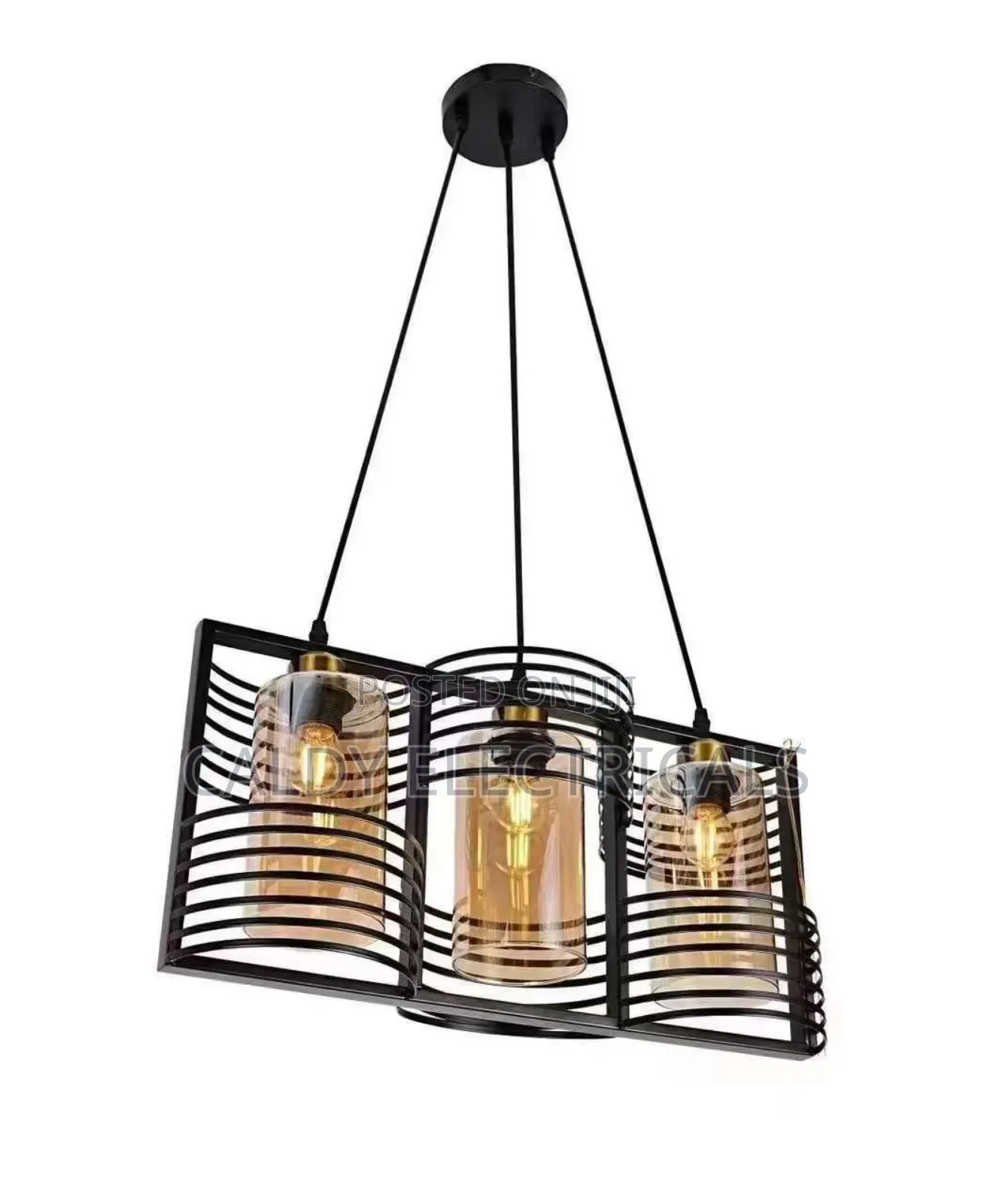 Black Pendant 3 Bulb Pendant Light