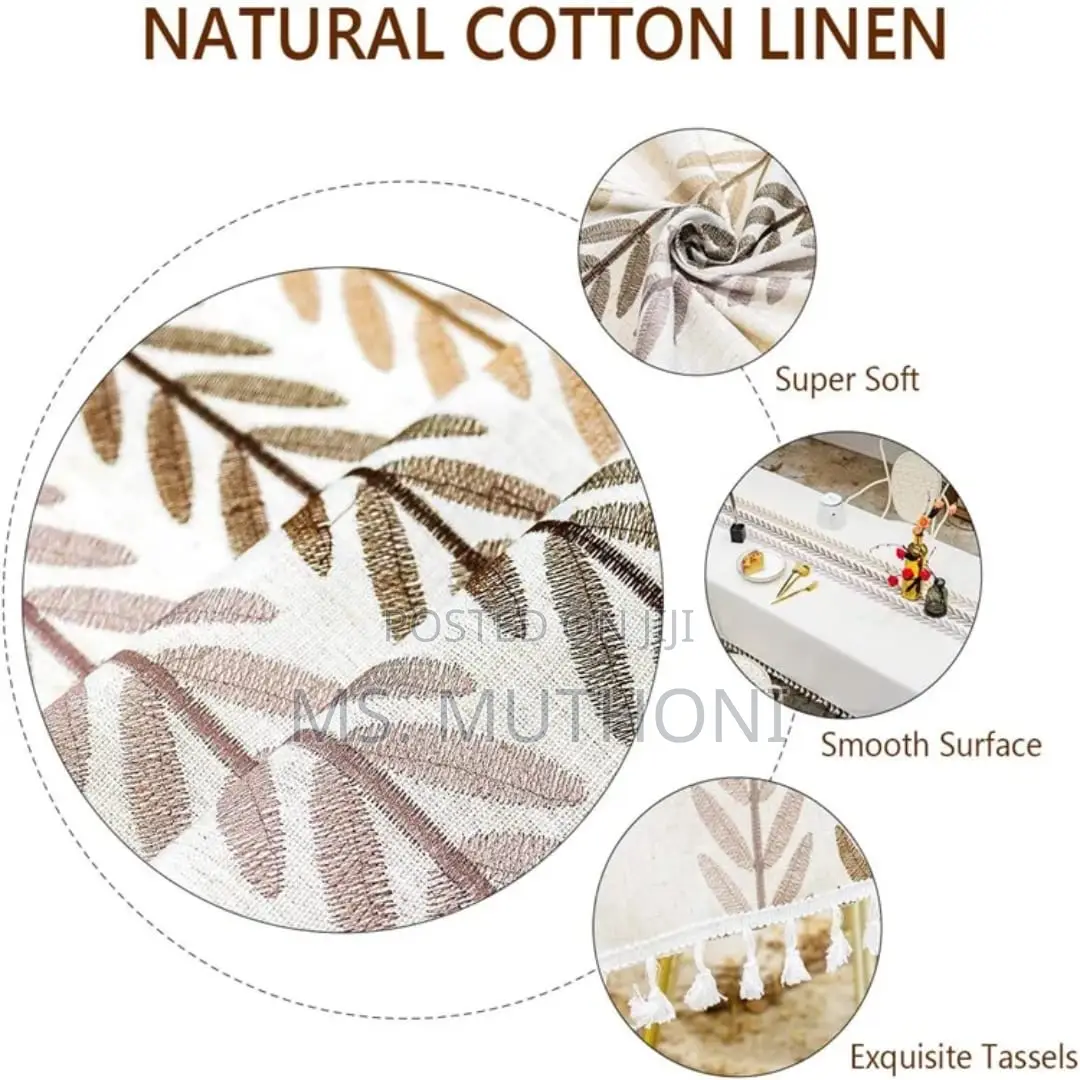 Farmhouse Rectangular Tcotton Linen Table Cloth