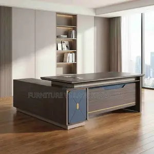 Office Desk; 160cm Executive Office Desk With Drawers