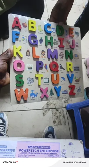 Wooden Montessori Capital Letters Puzzle Board