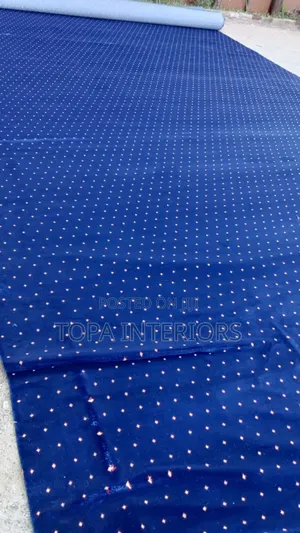 Executive Navy Blue 4m Wide Wall to Wall Carpets for Offices