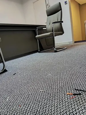 Elegant Easy to Clean Black and White Wall to Wall Office Floor Carpet