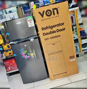 Von Double Door Fridge, 3years Warrant 125l