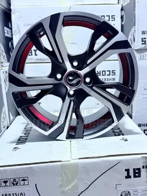 15" Inch Alloy Rims for Mazda Demio With Red Stripe