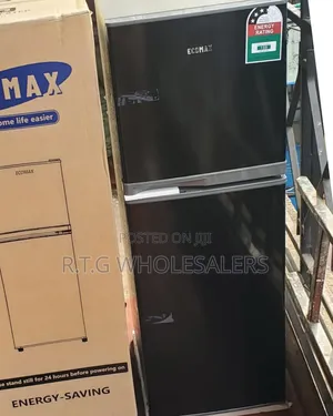 Ecomax 138l Double Door Fridge in Dark Silver – Ideal Kitchen
