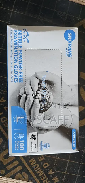 Ocean Blue Nitrile Gloves Powder-Free 100pcs