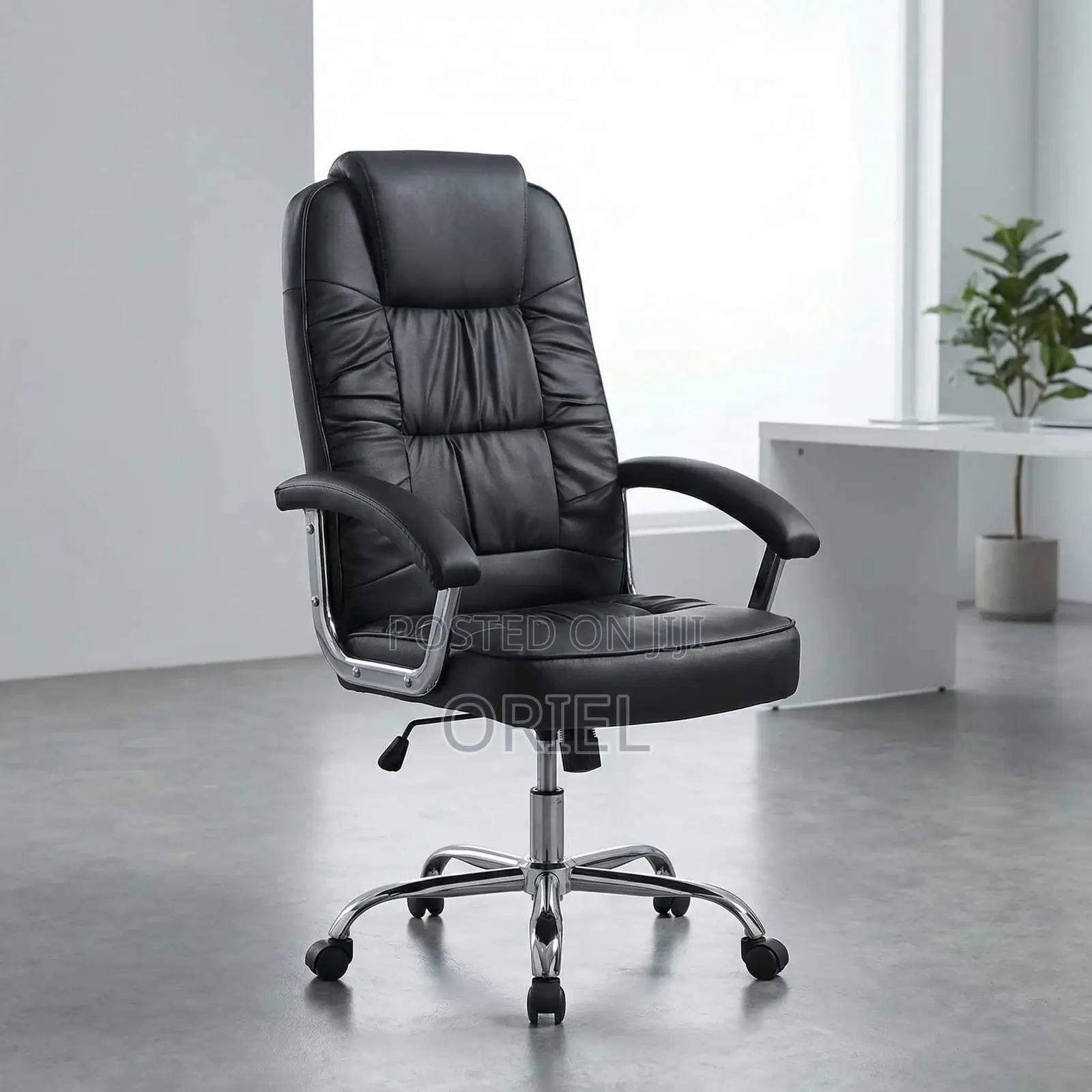 Black Pu Leather Executive Office Chair