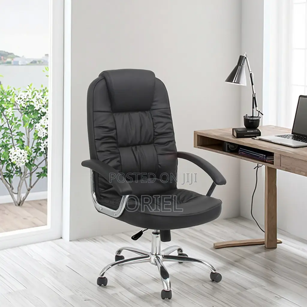 Black Pu Leather Executive Office Chair