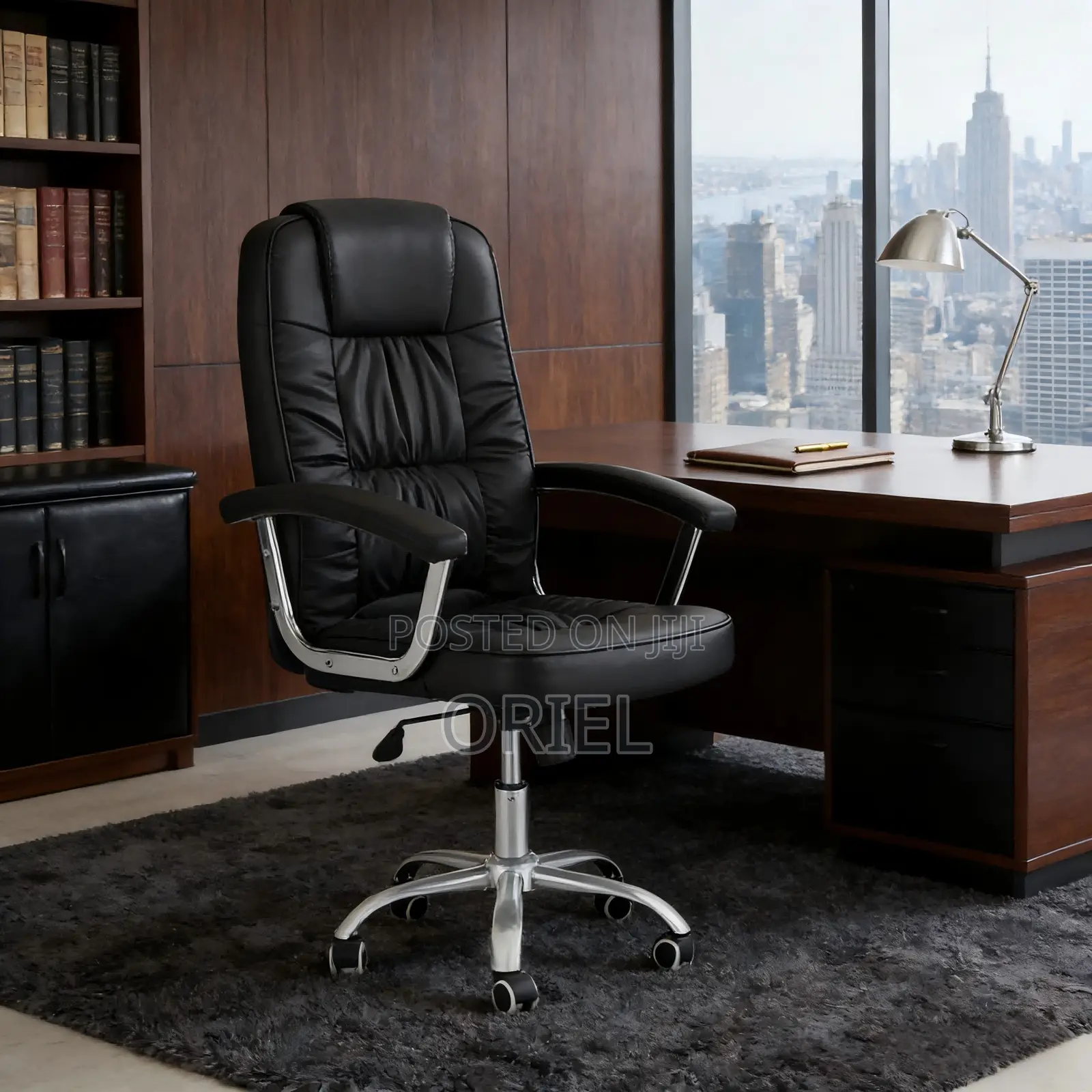 Black Pu Leather Executive Office Chair