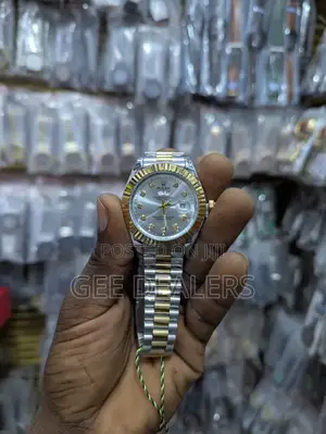 Men Watches, Rolex Watch, Silver Gold Wrist Watch With Day And Date