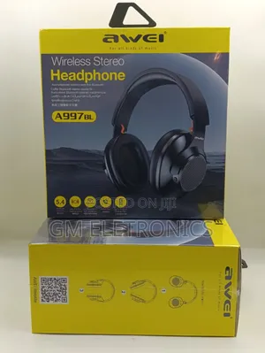 Awei A997bl on-Ear Wireless Bluetooth 5.1/5.3 Headphones-Black.