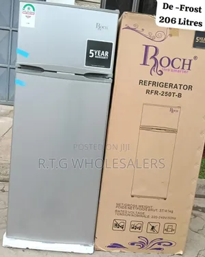 Roch RFR-250-T-B Double Door Fridge