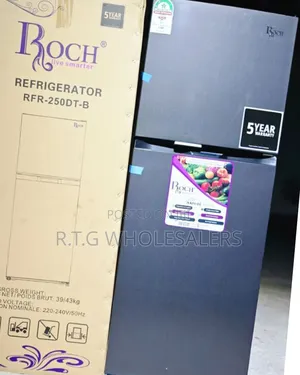 197 Litres Roch Rfr‐250‐Dt‐B Double Door Fridge