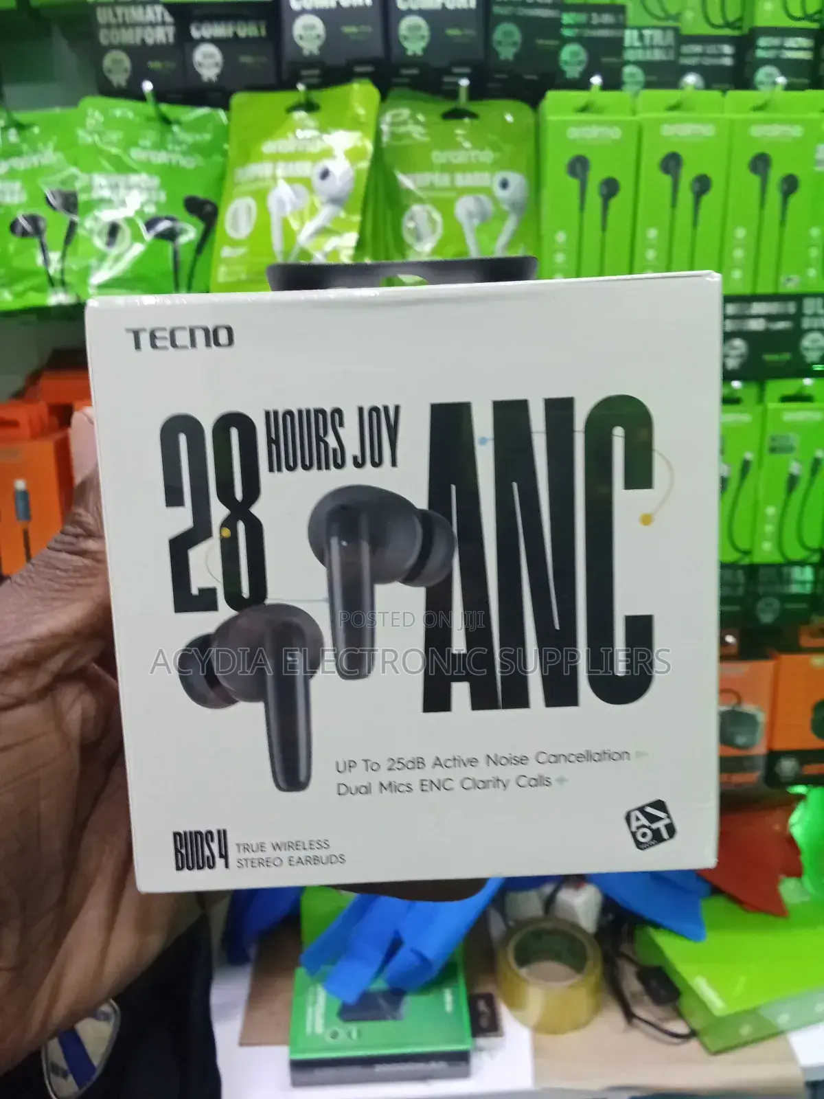 Tecno Buds 4 Wireless Earbuds With 28 Hours, 25db Anc