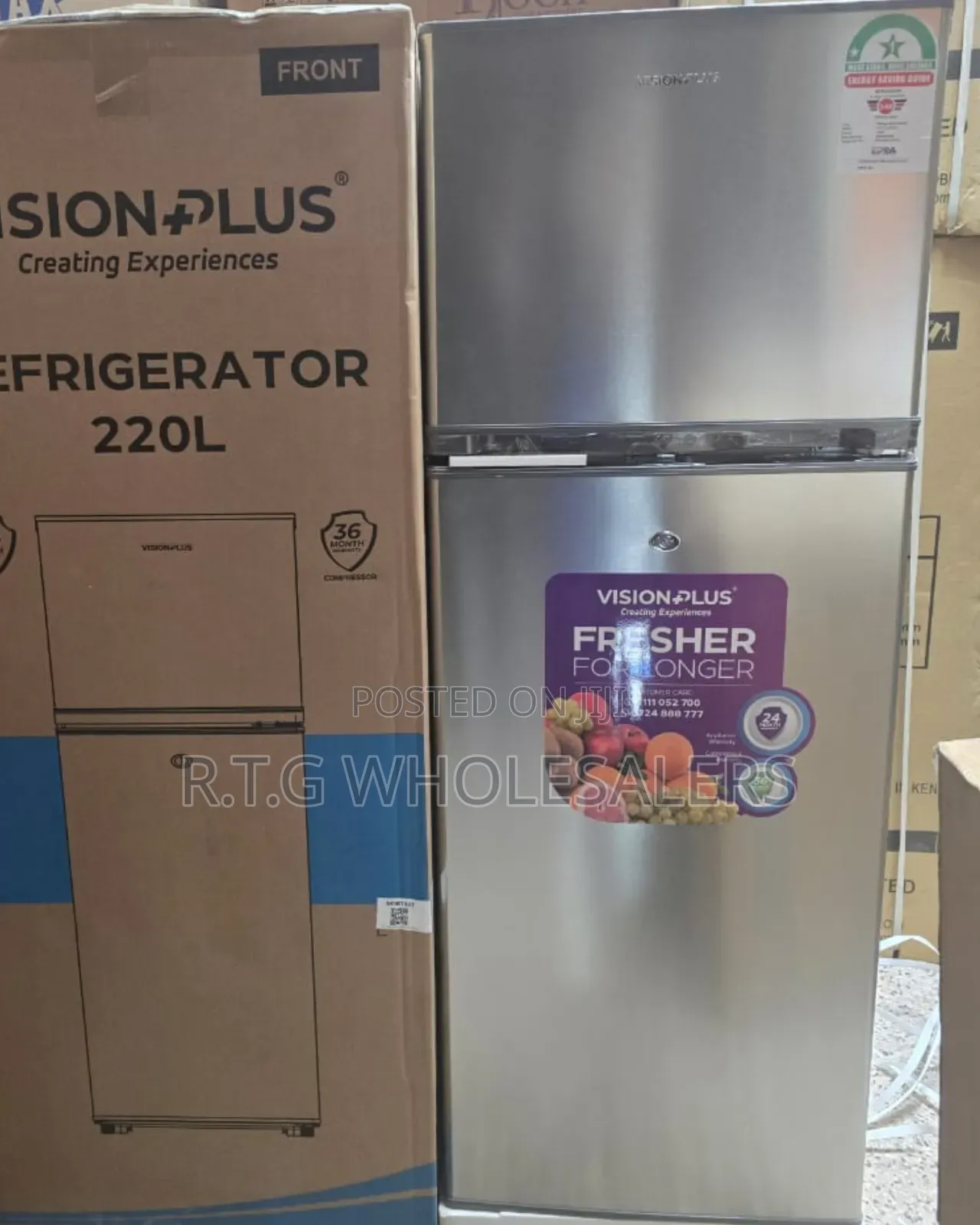 Vision Plus 220l Double Door Refrigerator Spacious Energy Efficient