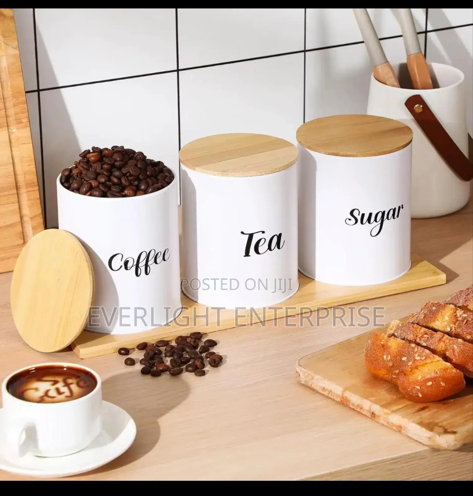 3 Pc(Tea, Coffee, Sugar) Canister