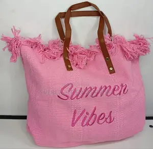 'Summer Vibes' Large Capacity Women Beach/ Market Bag