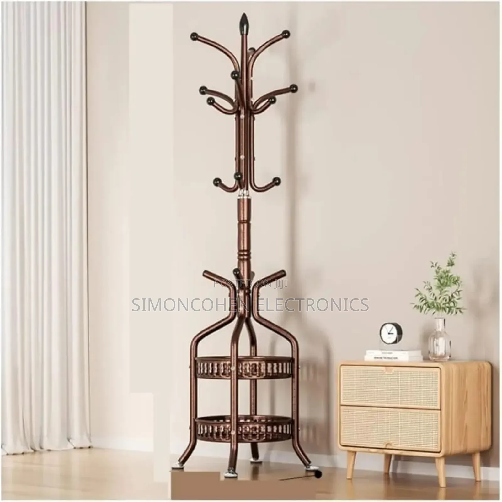 Free-standing Metal Coat Rack