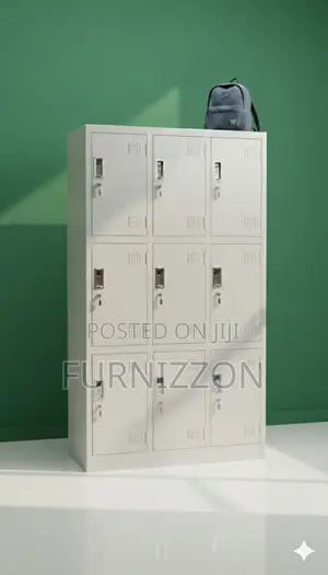 Modern Nine Door Steel Storage Cabinet