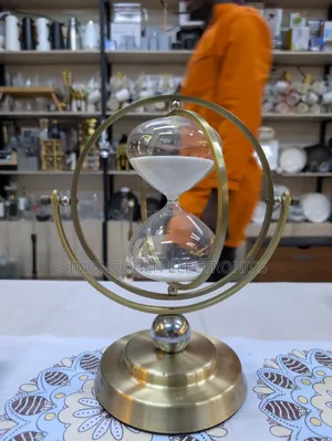 Hourglass, Globe Hourglass Timer Ornament Statue Sculpture Hour Glass
