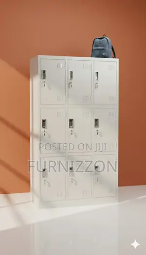 Nine Door Metal Wardrobe Cabinet