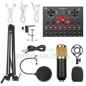 Studio Microphone Condenser Microphone With a Sound Card