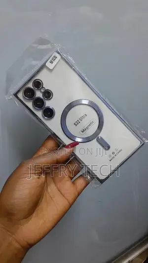 Misip Samsung Galaxy S22 Ultra Clear Magsafe Plated Case -Gray