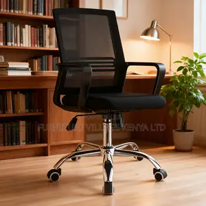 Office Chair: Black Captain Mesh Office Chair