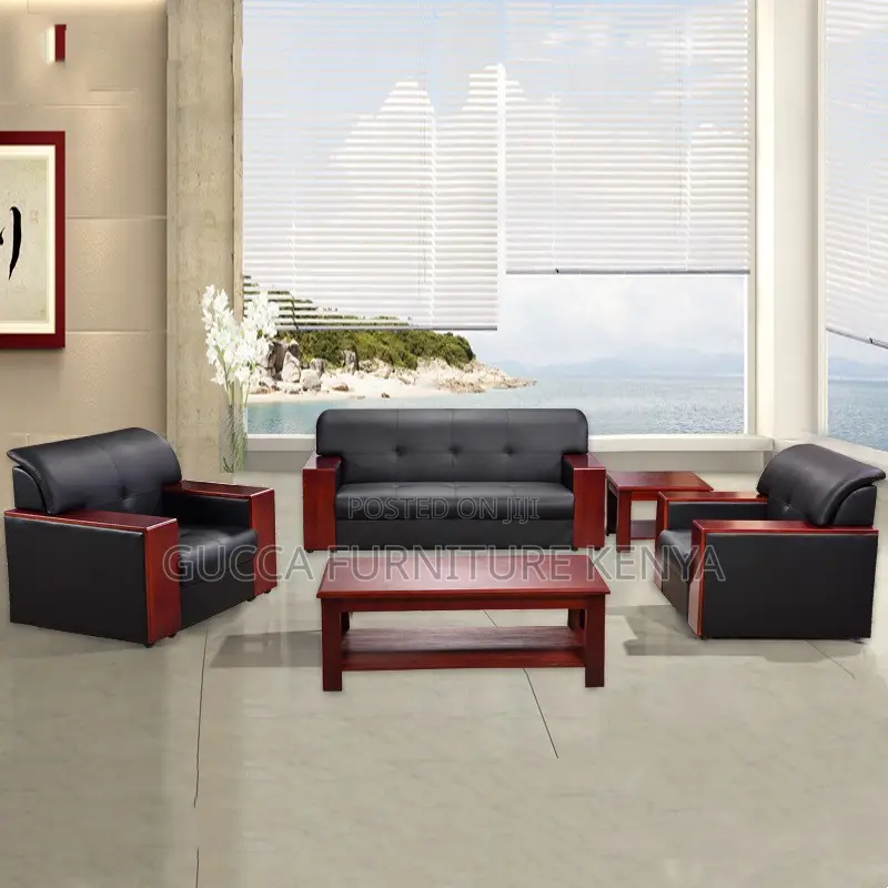 5-seater Executive Reception Sofa-solid Wood Frame