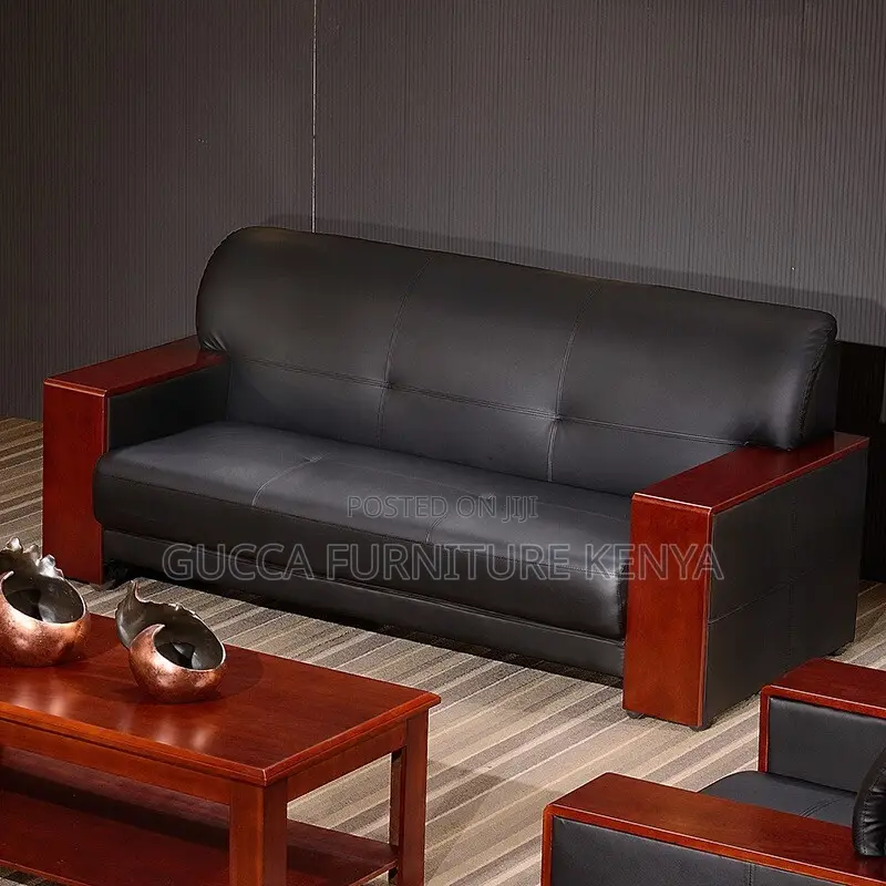 5-seater Executive Reception Sofa-solid Wood Frame