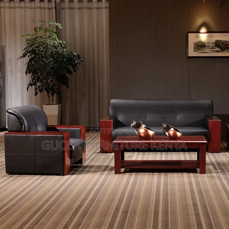 5-seater Executive Reception Sofa-solid Wood Frame