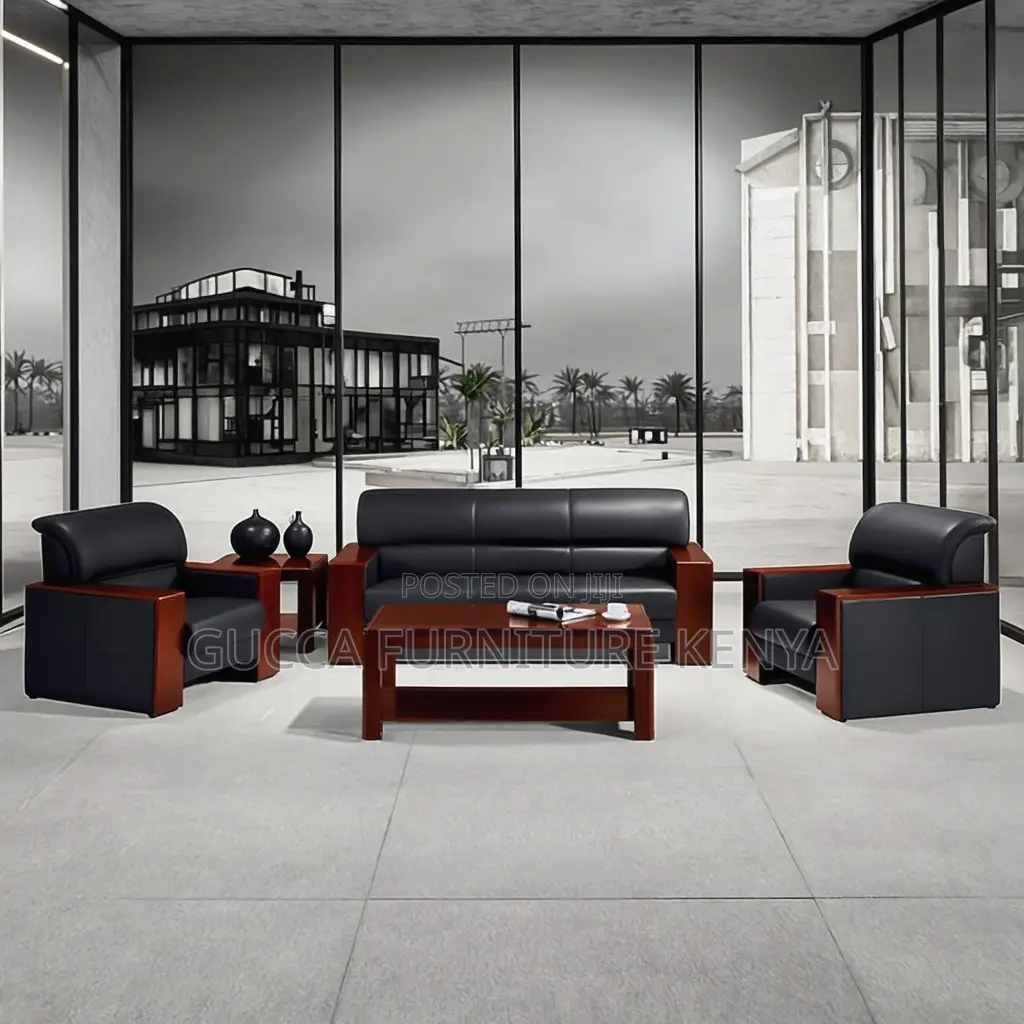 5-seater Executive Reception Sofa-solid Wood Frame