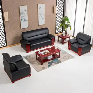 Office Sofa ; Modern 5-seater Black Executive Sofa