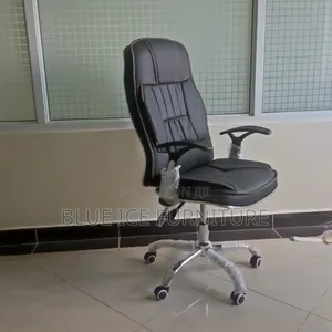 Office Leather Chair With Plastic Armrest